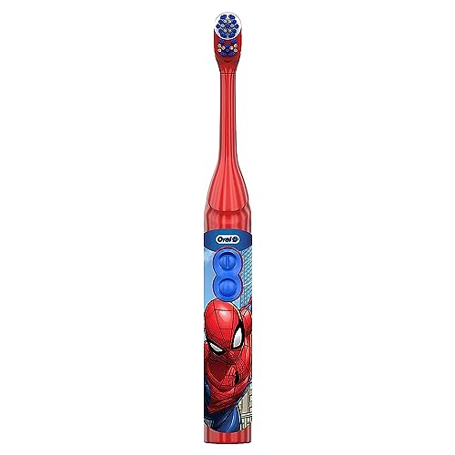 Image of Oral-B Kid's Battery Toothbrush Featuring Marvel's Spiderman, Soft Bristles, for Kids 3+ (Pack of 2)