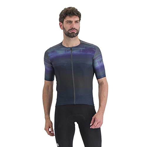Sportful Flow Supergiara Jersey - Men's Galaxy Blue Black, Xl