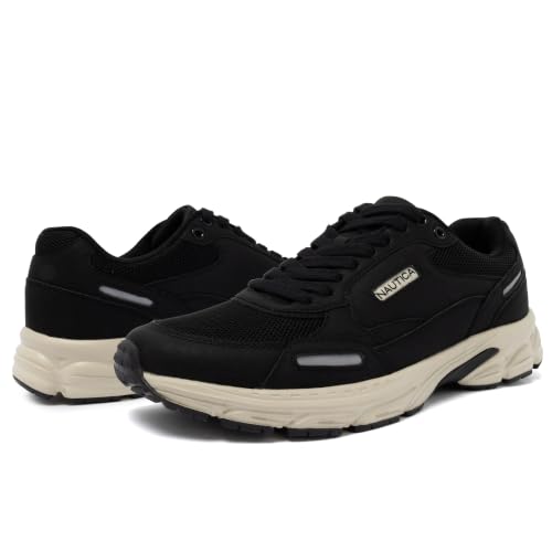 Image of Nautica Mens Running Sneakers Sport Fashion Lace-Up Athletic Soft Shoes for Gym Tennis Men - Cushioned, Breathable, Lightweight & Comfortable
