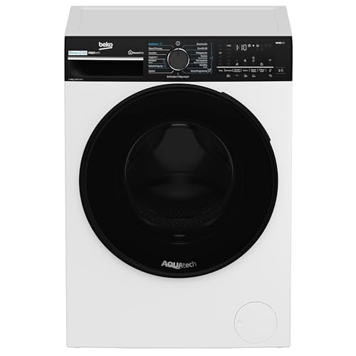 Beko B7WFU69418W freistehende Waschmaschine, Waschvollautomat, 9 kg, AquaTech, EnergySpin, 1400 U/min, Hygiene+ allergikergeeignet, Coldwash Wasser-& Zeitersparnis, Weiß
