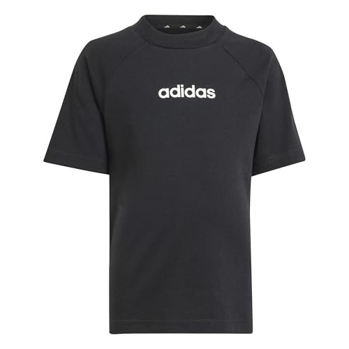 adidas Unisex Kinder Essentials LINEAR Logo T-Shirt, Black, 7-8...