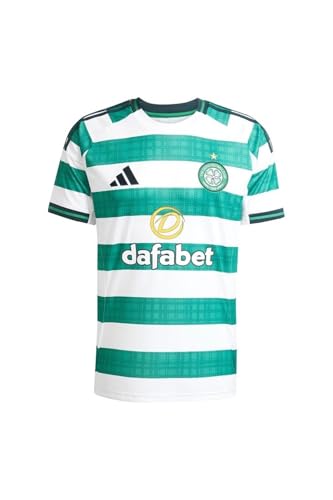 Image of adidas Celtic FC Mens Home Football Shirt Jersey 2025-2026 (UK, Alpha, L, Regular, Regular)