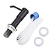 Zilimontt Dispenser di sapone a pressione manuale in ABS con tubo di prolunga e prevenzione delle fuoriuscite, per lavello da cucina, grande capacità di flusso, materiale di lunga durata (nero) immagine