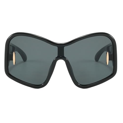willochra Oversized Wave Maske Sunglasses For Women Men Fashion Vintage Sun Glasses Punk Large Frame Eyewear UV400 Shield F25
