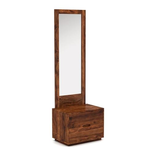 Image of The Attic Elon Dressing Table for Bedroom,Wooden Dressing Table,Teak Matte Finish