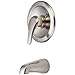 Olympia Faucets P-2301T-BN Single Handle Tub Trim Set, PVD Brushed Nickel Finish