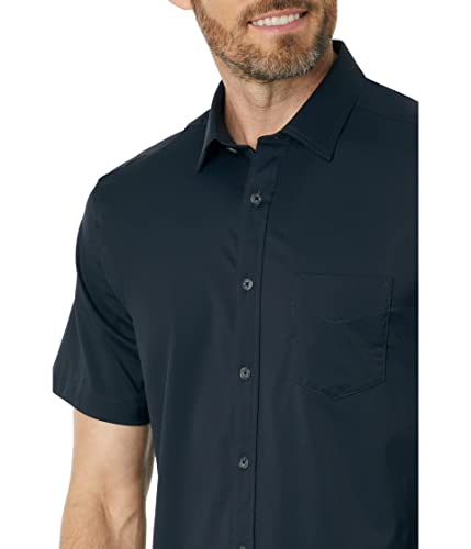 UNTUCKit Gironde Short Sleeve Shirt - Shirts for Men - Curved Hem - Pointed Collar - Short Sleeves Shirt3
