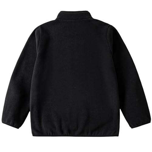 Image of Toddler Boys Girls Fleece Jacket Lightweight Fall Spring 2-12 Years | Soft Anti-Pilling Fleece, Easy Zip-Up, Hand-Warm Pockets, Windproof Stand Collar, Wear Alone or as Layer, Ideal for School