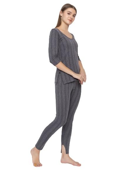 Women's Cotton Thermal Set: 3/4th Sleeve Scoop Neck Thermal Set | Thermal Wear for Women Set-image-21