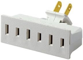 Leviton C22-00069-00W Swivel Triple Tap Plug-In Outlet Adapter, White