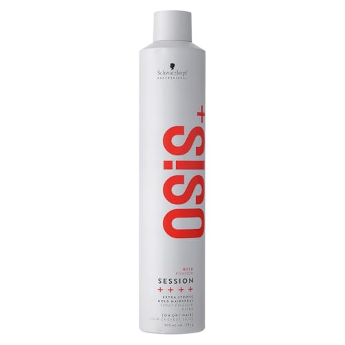 Schwarzkopf Professional OSiS Session Hairspray Long Lasting Wind Proof Brushable Finish Without Flaking Anti Humidity Heat Protection Extra Strong Hold 500 ml