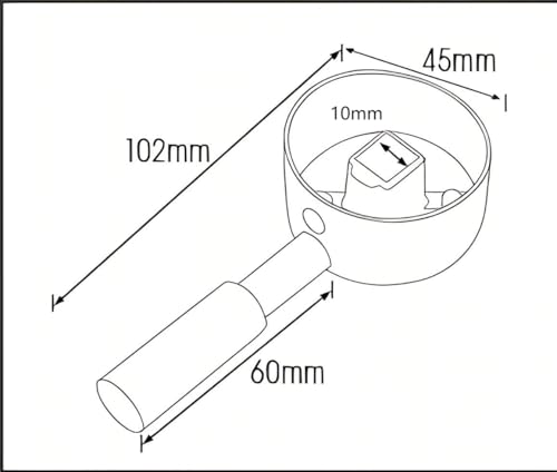 CYILIUEN Zinklegierung Wasserhahn Griff Bad und Küche Einhebel Einhebelmischer für Einhebelmischer mit 40mm Kartusche(Verchromt)