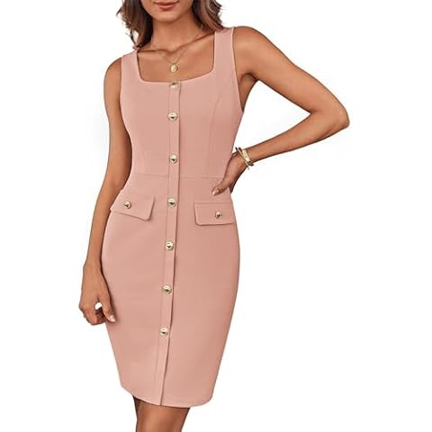 GRACE KARIN Women's Buttoned Belted Dress Cover