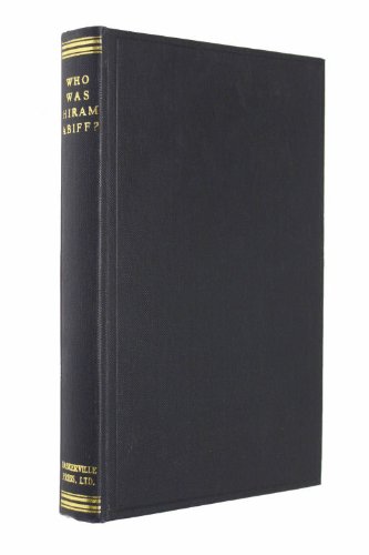 Who was Hiram Abiff? B00086A588 Book Cover