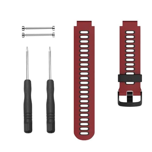 BUDAY Forerunner 630 Correa de reloj de silicona deportiva con hebilla negra, repuesto para Forerunner 230/220/235/620/630/735XT y Approach S20/S5/S6, talla única, ágata