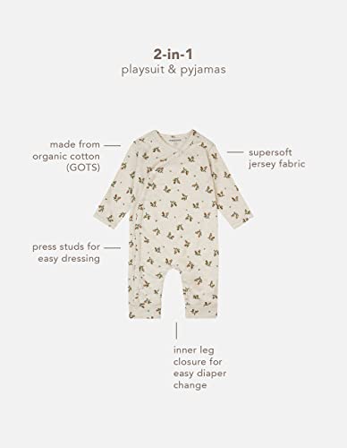 Noppies Baby Unisex Baby U Playsuit ls Noumea AOP Overalls, RAS1202 Oatmeal-P611, 56