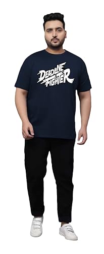 Image of West Gate Clothing Plus Size Cotton T-Shirt for Men | XL, 2XL, 3XL, 4XL, 5XL | Black, Red, White, Blue, Grey Melange | Mens Combo