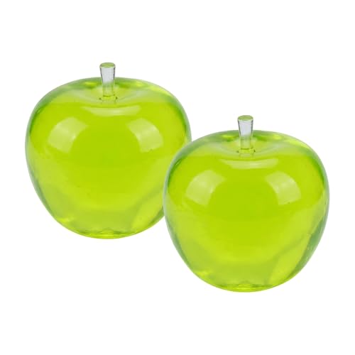 Apple Squishy Green 2 PCS Apple Squishy Fidget Toy Anxiety Relief Squeeze Ball Stress Relief Squishies Soft Squeeze Sensory Ball Sensory Toys Funny Desk Decor (Green)