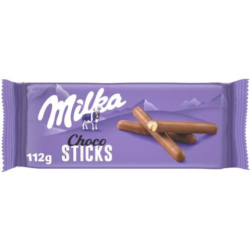Milka Choco Sticks Palitos de Galleta Cubiertos Chocolate con Leche, 112g