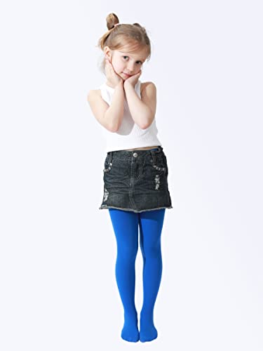 Image of EVERSWE Girls Semi Opaque Footed Tights, Microfiber Tights