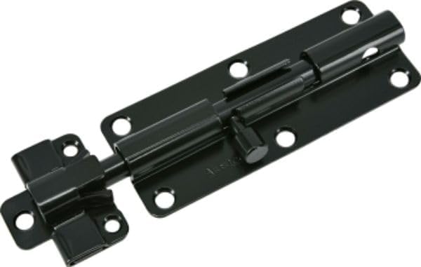 6 in. Ajustlock Heavy Duty Barrel Bolt Black