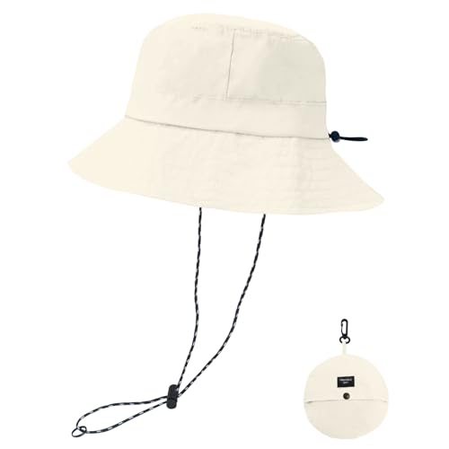 Image of NPQQUAN Sun Bucket Hats for Woman Men Lightweight Sun Hat Packable Foldable Waterproof Beach Hiking Hat