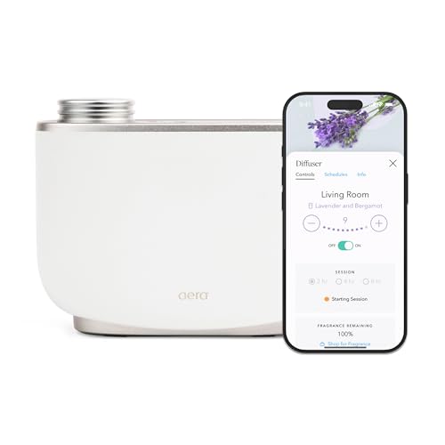 Aera Home Essential Oil Fragrance Diffuser – Waterless Electric Aromatherapy Smart Plug-in, Wi-Fi & App/Alexa Controlled, Hypoallergenic – for Rooms 500-1000 sq ft (Capsules Sold Separately)