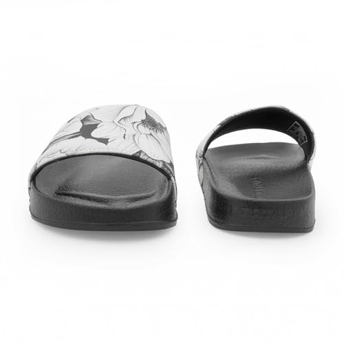Image of Red Tape Womens Sliders in Slate Blue | Casual Pool Sliders | SLATE BLUE | 3 UK