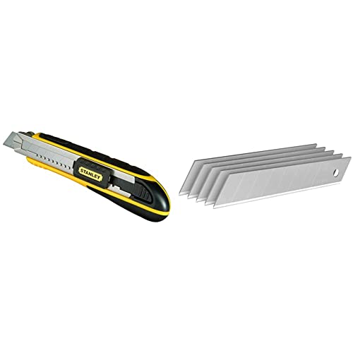 STANLEY FATMAX 1-10-481 - Cutter FatMax 18mm & STANLEY 0-11-718 - Hoja de cutter FatMax 18mm - 5 hojas