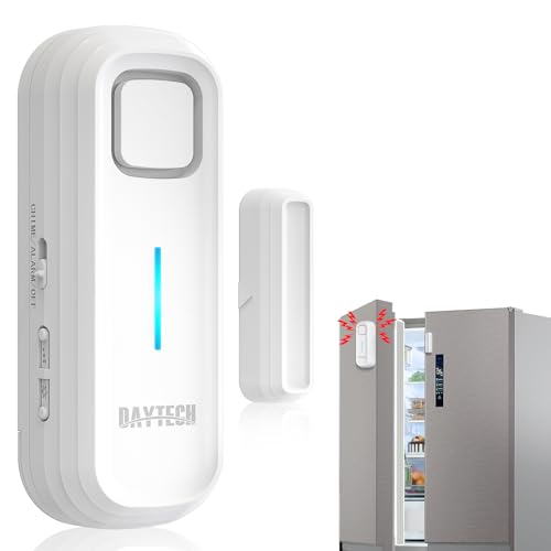 DAYTECH Kühlschrankalarm Fensteralarm Türalarm Haus Tür- & Fensteralarm Sensor Gartenschuppen 120dB Signalton Hauseinbruchalarm Türalarm Sensor Verzögerte Warnung-1Stück