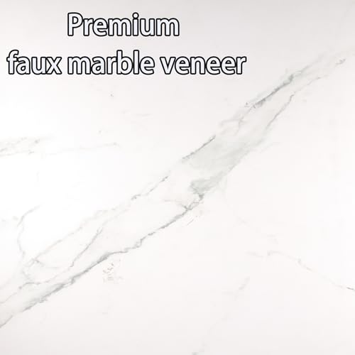Image of 30 inch Square White Modern Dining Table - Faux Marble Tulip Kitchen Table with Heavy Duty Pedestal Metal Base, Mid-Century Bistro Table for Small Spaces, Apartment, Dining Room, 2-4 People