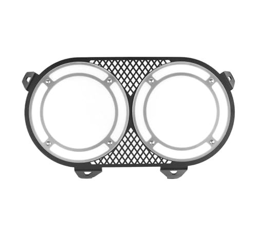 Protection phare pour DesertX 2022-2024 : grille de couverture moto en acier noir