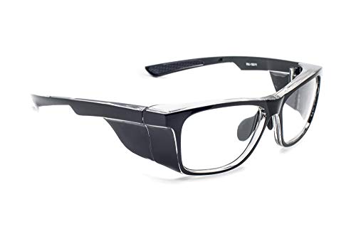 Radiation Safety Glasses in Black Rectangular Hipster Plastic Frame with High Quality Lead