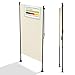 Juskys Senkrechtmarkise Barbados 100x310 cm - Balkon Sichtschutz wetterfest - Ausziehbare Seitenmarkise ohne Bohren für Garten und Balkon - Beige