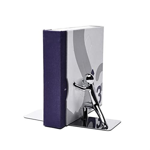 Sujetalibros de metal resistente extremo de libro de acero inoxidable para decoración 6