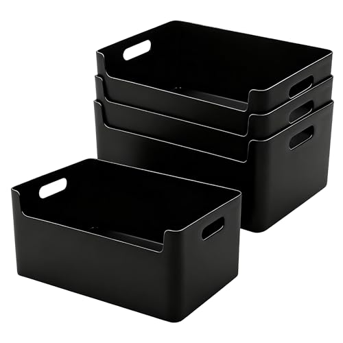LYLIDIA 4 Stück Ordnungsbox Kunststoff, Aufbewahrungsbox 26x18x13,5cm,...