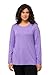 Ulla Popken Damen Langarm-Shirt Langarmshirt, Blaues Flieder, 46-48 Damen Lang günstig Kaufen-Ulla Popken Damen Langarm-Shirt Langarmshirt, Blaues Flieder, 46-48