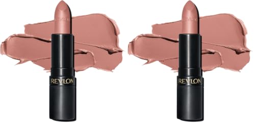 Image of REVLON Super Lustrous Luscious Matte Lipstick, 80% Conditioning Ingredients, intance color, Waterproof, Long-Lasting, 100% Vegan Lipstick, Pick Me Up (003), 4.25 gm (Pack of 2)
