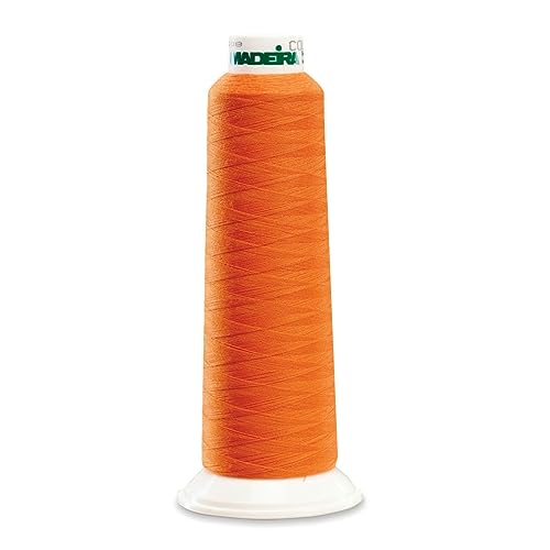 Madeira Poly Orange 2000YD Serger Thread miniatura 1
