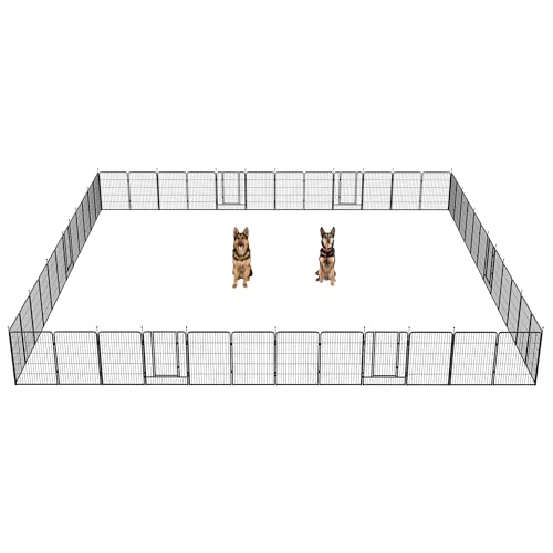Image of FXW Instant Dog Playpen, RV Camping, Outdoor & Yard, 40 inch H, 48 Panels | Portable, Easy setup, Heavy-duty, DIY layouts, For Medium & Large Dogs, Patented