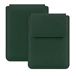 HoYiXi Universal Sleeve Case for 6-inch Kindle/Kobo/Voyaga/Pocketbook/Tolino E-book reader Lightweight Leather Protective Sleeve Case Pouch for 6-inch E-book, Dark Green