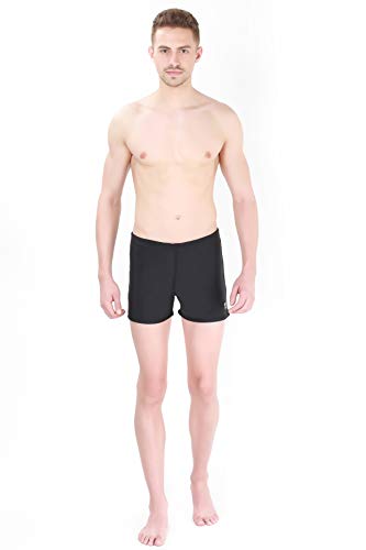 TYR Men's Swimming Square Leg/Swimming Shorts (Black, 32 Inches / 80 cms)