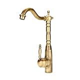 Miscelatore monocomando per lavello con acqua calda fredda Rubinetto miscelatore monocomando per lavabo antico con foro singolo Lavabo a una testa per Bagno