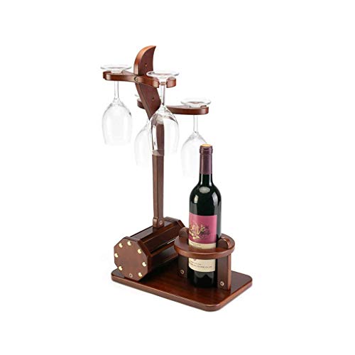 Soporte para botellas de vino de madera 52x30x18.5 cm miniatura 1