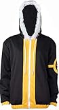Nsoking Anime Mens Costume Cosplay Fleece Hoodie Cosplay Halloween Jacket Coat (Small, Black)