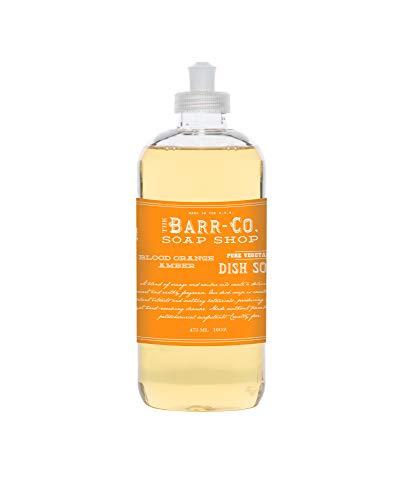 Barr Co 16oz Soothing Powerful Pure Vegetable Gentle Dish Soap Collection (Blood Orange Amber)