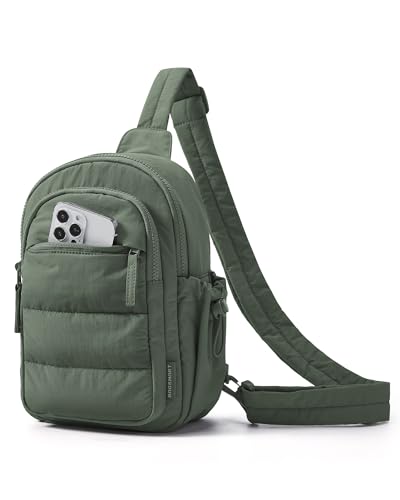 Image of BAGSMART Small Sling Bag for Women, Puffer Crossbody Bag Purses Hobo Handbag Fanny Packs for Travel Hiking