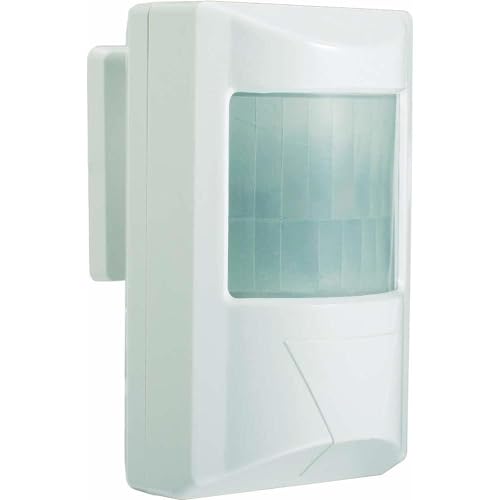 Sensor de Movimiento Blanco, Alcance 12m, 180º, IP44, Dimensiones 9x5,5x6 cm, Ideal para Seguridad en Hogares y Oficinas.