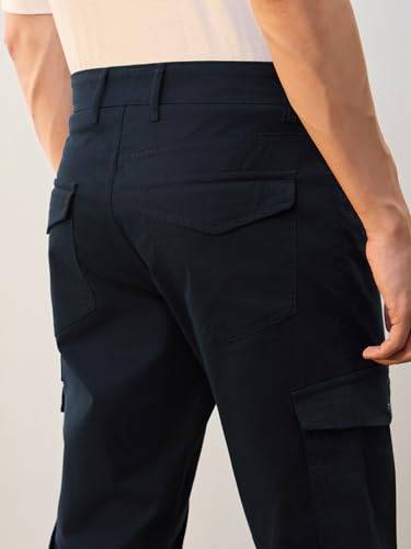 Image of NOBERO Men's Utility Cargo Pants | Cargo Pants for Men | Regular Fit | Multi-Pocket Utility Design | Durable Woven Fabric | Everyday Wear