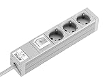 Mit Ein-/Ausschalter=nein Rittal DK Steckdosenleiste D Schuko 3-Fach 250 V 16 A LHT 306 6x44x44 mm mit Wippschalter